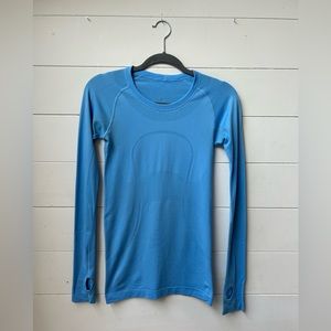 Lululemon Swiftly Blue Long Sleeve Shirt